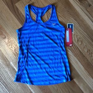 Racer back purple striped tank top.